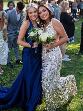 Sherri Hill 54912 Gold&White Beaded Prom Dress Size 0 | Worn Once | $998 Retail